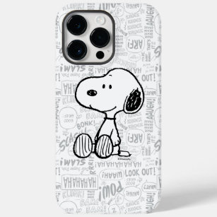 Coque Case-Mate iPhone PEANUTS   Snoopy on Black White Comics