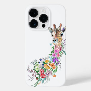 Coque Case-Mate iPhone Peinture coque iphone de la Giraffe aux Fleurs col