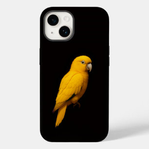 Coque Case-Mate iPhone Perruche dorée Black 4 Luxe Coque iPhone 14 Case-M