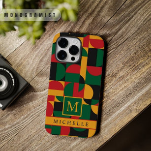 Coque Case-Mate iPhone Personnalisable Jaune Vert Rouge Noir Géométrique