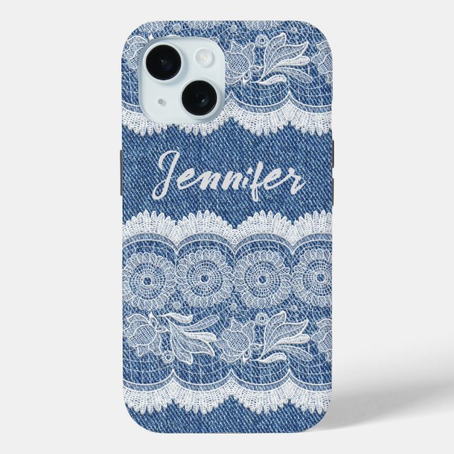 Coque Case-Mate iPhone Personnalisé Blue Jean Denim iPhone / coque ipad (Verso)