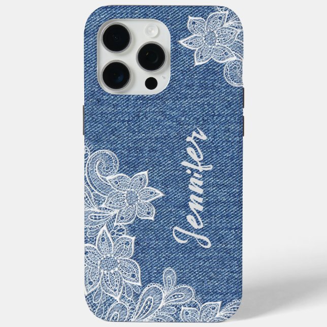 Coque Case-Mate iPhone Personnalisé Blue Jean Lace iPhone / coque ipad (Verso)
