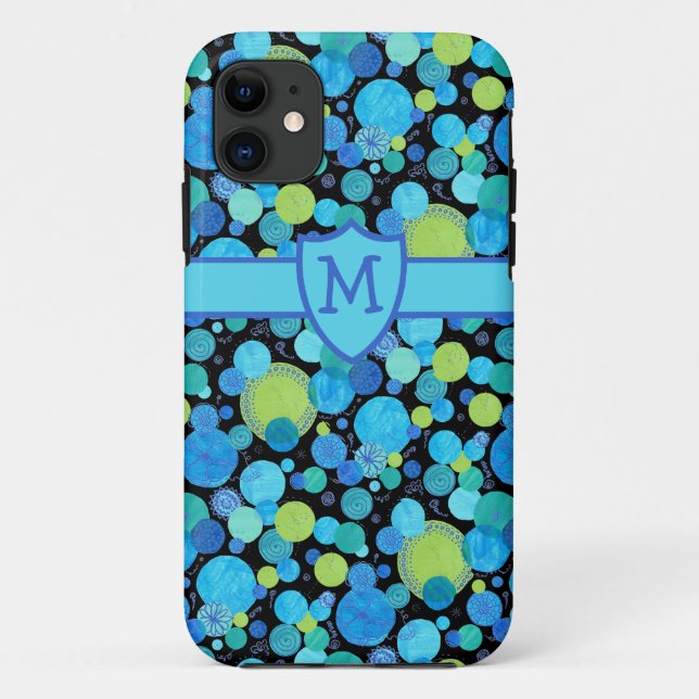 Coque Case-Mate iPhone Personnalisé Monogrammed iPhone 5 Coque Quirky Blu (Dos)
