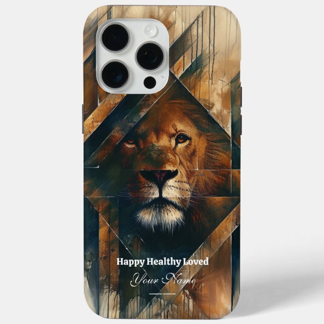 Coque Case-Mate iPhone Personnalisé : Regal Lion iPhone 15 ProMax Coque (Verso)