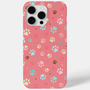 Coque Case-Mate iPhone Petites pattes de chien colorées et transparentes