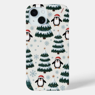 Coque Case-Mate iPhone Pingouin et arbre de Noël iPhone / coque ipad