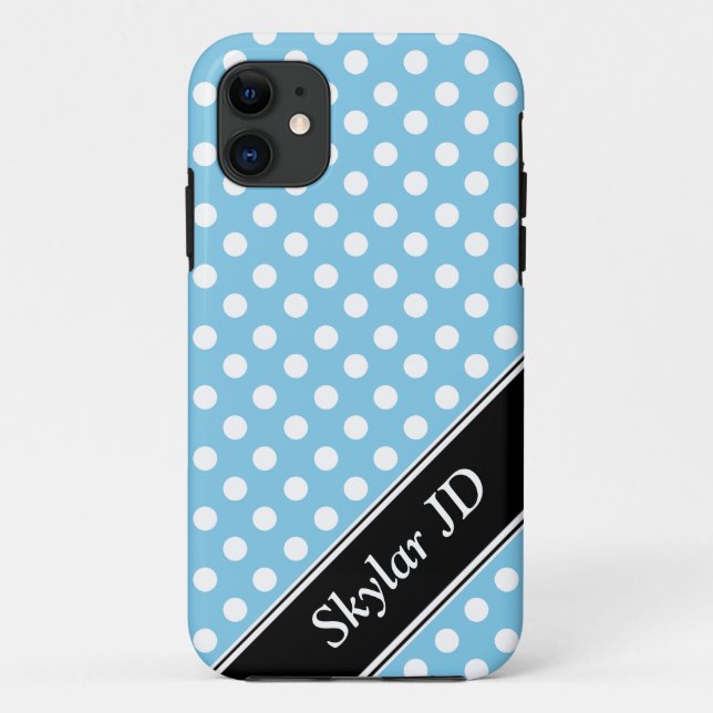 Coque Case-Mate iPhone Point Polka bleu clair personnalisé iPhone 5 Coque (Dos)