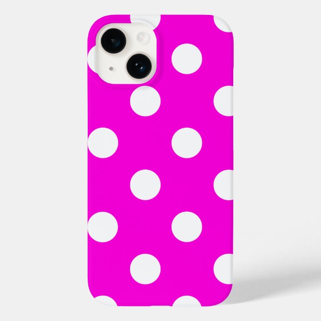 Coque Case-Mate iPhone Pois magenta #FF00DC Coque-Mate coque iphone (Verso)