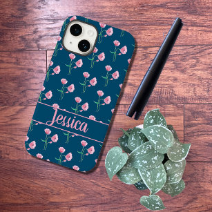 Coque Case-Mate iPhone Poppies Pattern Ocean Blue Personalized Phone Case