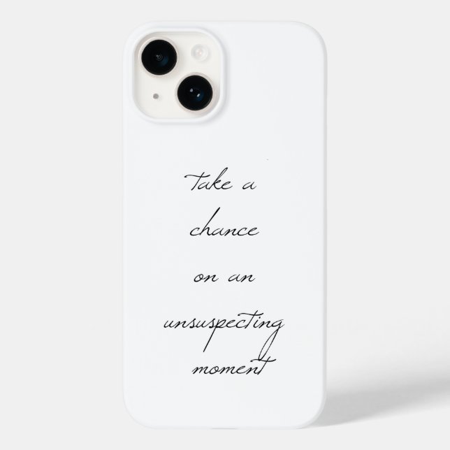 Coque Case-Mate iPhone Prendre une chance coque iphone (Verso)