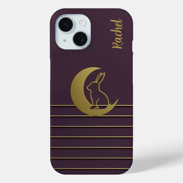 Coque Case-Mate iPhone Purple Moon Bunny Design iPhone / coque ipad (Verso)