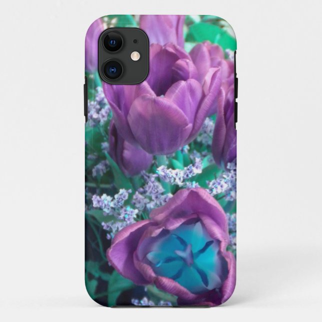 Coque Case-Mate iPhone Purple Tulips iPhone 5 coque (Dos)