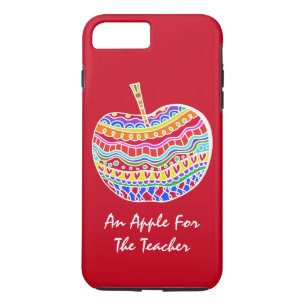 Coque Case-Mate iPhone Red Folk Art Apple Teacher's iPhone 7 Plus coque