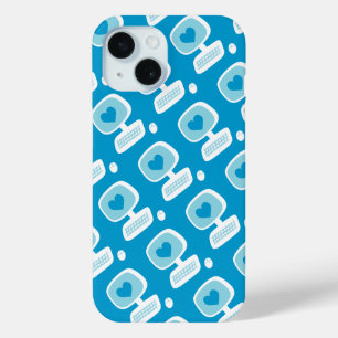 Coque Case-Mate iPhone Retro Blue Heart Ordinateur Geeky coque iphone