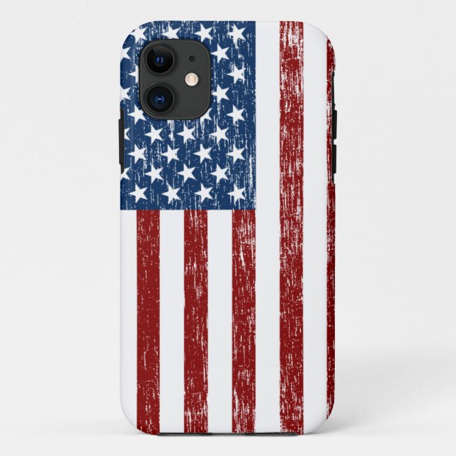 Coque Case-Mate iPhone Rétro coque iphone de drapeau américain (Dos)