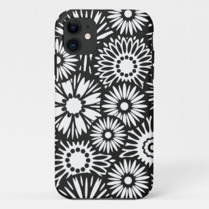 Coque Case-Mate iPhone Retro noir fleurs blanches iPhone 5 Coque