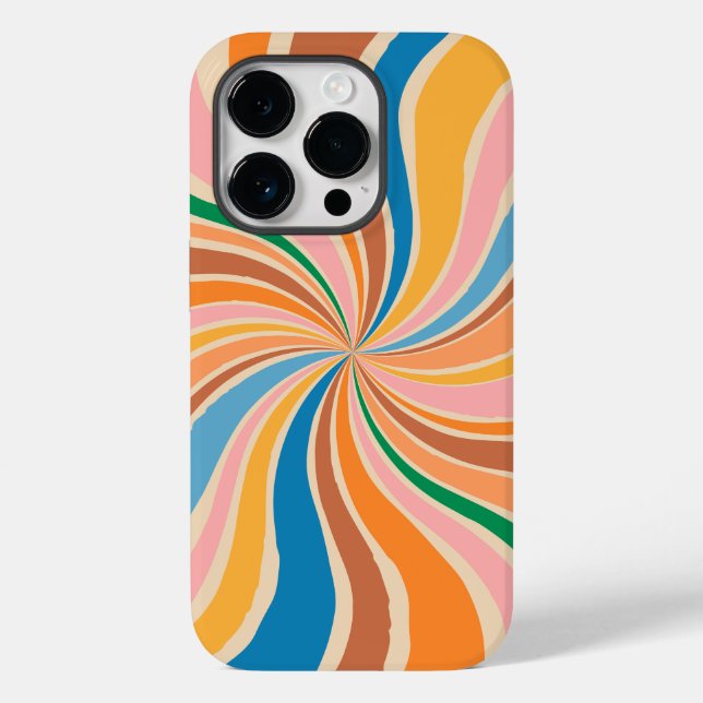 Coque Case-Mate iPhone Retro Swirl Art Abstrait iPhone / coque ipad (Verso)