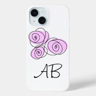Coque Case-Mate iPhone Rose Bouquet Lilac Monogramme coque iphone