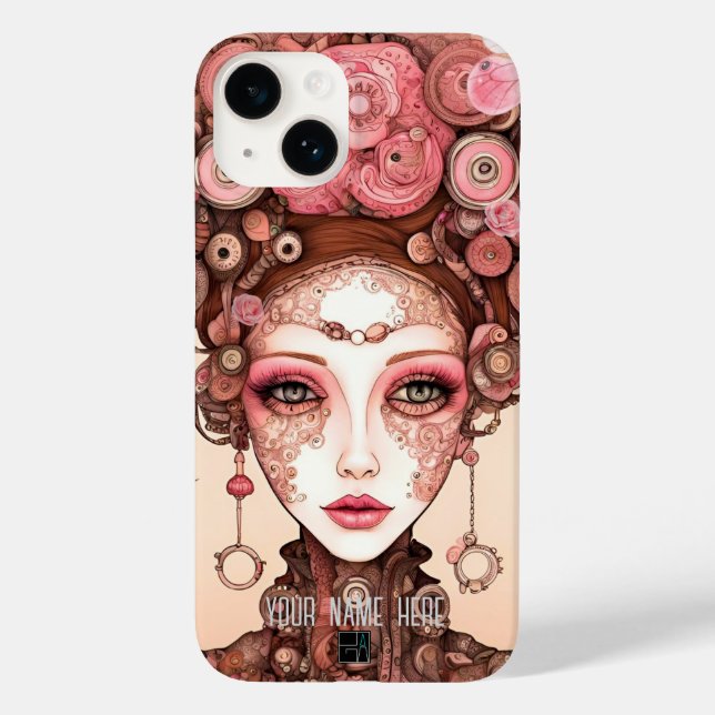Coque Case-Mate iPhone ROSE STEAMPUNK BEAUTY DOLL FACE iPhone / coque ipa (Verso)