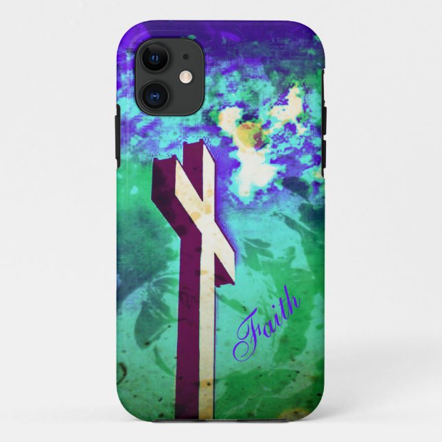 Coque Case-Mate iPhone Sainte Croix violet N vert iPhone 5 coque (Dos)