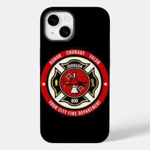 Coque Case-Mate iPhone Secourt de pompier AJOUTER LE NOM Insigne du servi