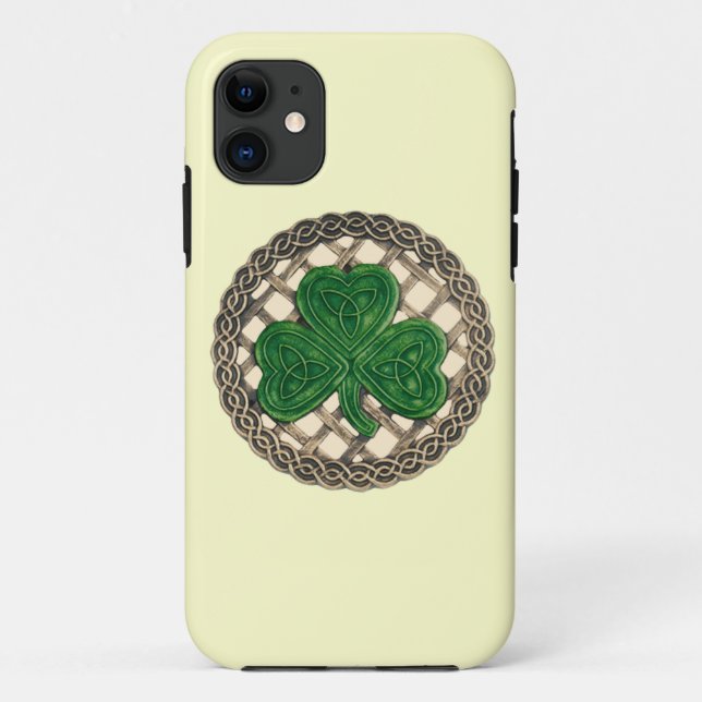 Coque Case-Mate iPhone Shamrock beige et Celtic Knots iPhone 5G Coque (Dos)