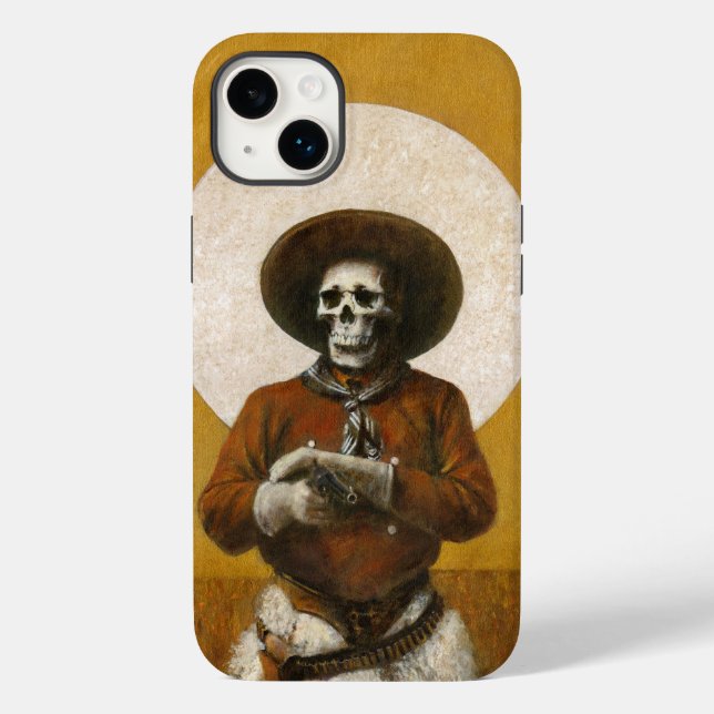 Coque Case-Mate iPhone Skeleton Cowboy sur Gold coque iphone (Verso)
