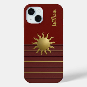 Coque Case-Mate iPhone Soleil doré radiant sur iPhone rouge / coque ipad