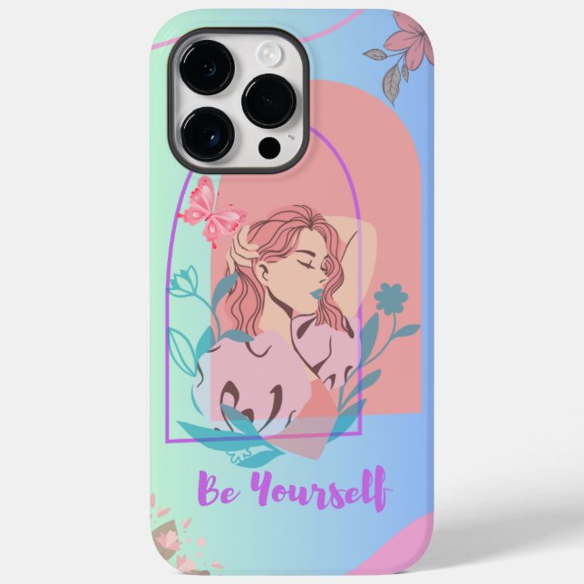 Coque Case-Mate iPhone Soyez vous-même, illustration femme iPhone / coque (Verso)