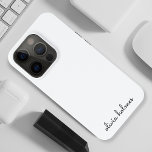 Coque Case-Mate iPhone Stylish monogram | Minimaliste moderne<br><div class="desc">A simple stylish custom monogram design in informal casual handwritten script typographiy in striking monochrome and white. The monogram can easily be personalized to make a design as unique as you are! The perfect trendy poison ou accessoire pour un instant.</div>