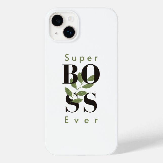 Coque Case-Mate iPhone Super Boss Ever Minimal blanc iPhone / coque ipad (Verso)