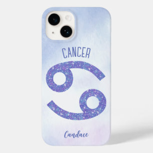 Coque Case-Mate iPhone Symbole d'astrologie du cancer joli Purple personn