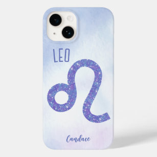 Coque Case-Mate iPhone Symbole d'Astrologie Leo Personnalisé Violet