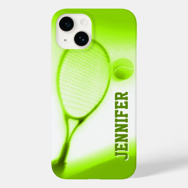 Coque Case-Mate iPhone Tennis ball et raquette sport coque iphone vert (Verso)