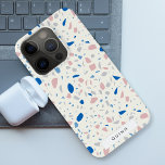 Coque Case-Mate iPhone Terrazzo Motif Neutre Naturel Élégant<br><div class="desc">Design simple,  élégant et tendance avec une police de typographie de style moderne avec votre nom personnalisé sur un motif terrazzo. Le cadeau ou l'accessoire parfait !</div>