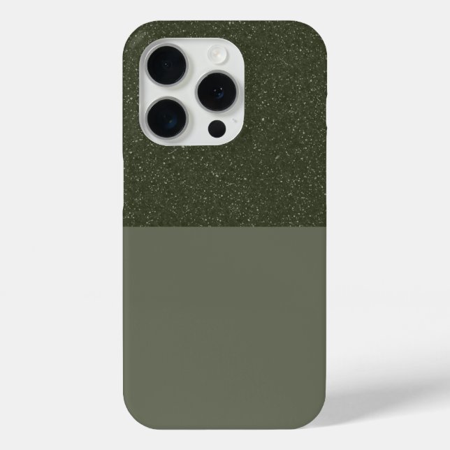 Coque Case-Mate iPhone Texturé Top Moss Green iPhone 15 Pro Coque personn (Verso)