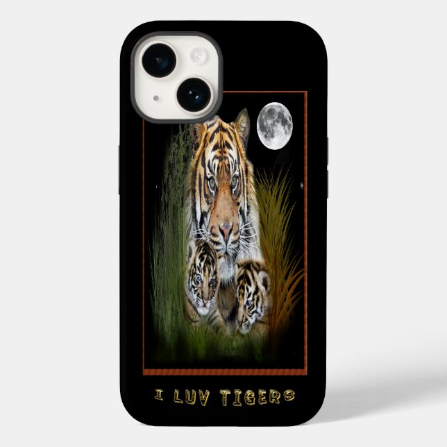 Coque Case-Mate iPhone tiger art Coque-Mate iPhone 14 Coque (Verso)