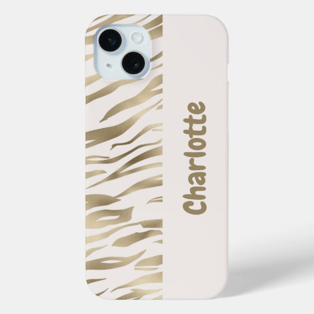 Coque Case-Mate iPhone Tiger personnalisé coque iphone or (Verso)