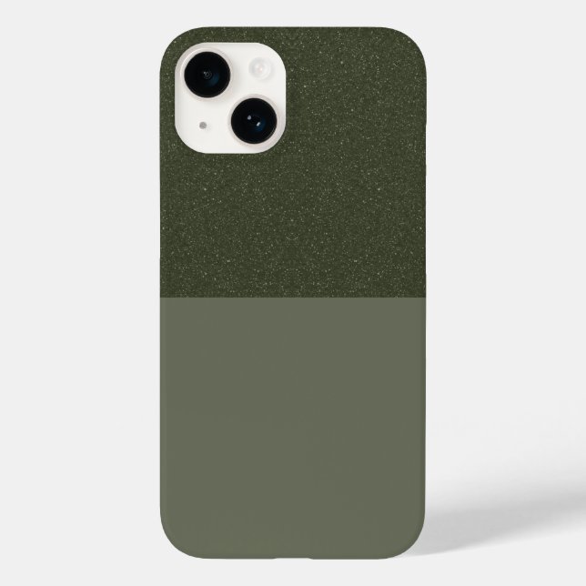 Coque Case-Mate iPhone Top texturé Moss Green iPhone 14 Coque - Personnal (Verso)