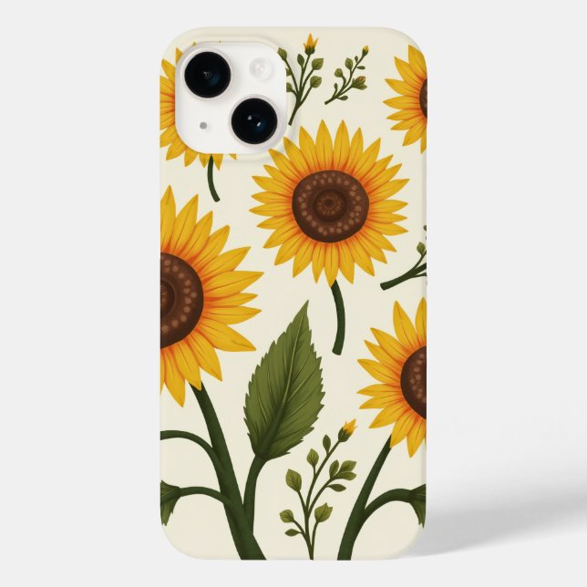 Coque Case-Mate iPhone tournesol iPhone 14 Coque (Verso)
