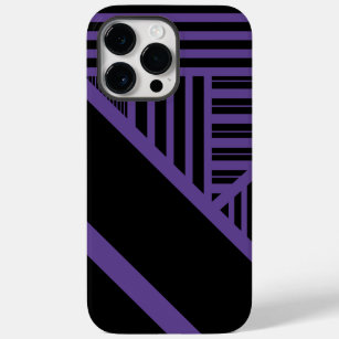 Coque Case-Mate iPhone Triangle rayures en violet et noir