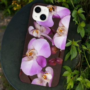 Coque Case-Mate iPhone Tropical Floral Purple and White Orchids Photo