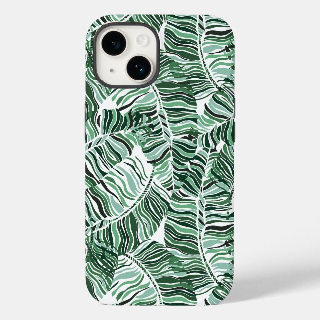 Coque Case-Mate iPhone Tropical Palms iPhone 14 Coque (Verso)
