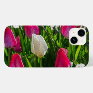Coque Case-Mate iPhone Tulipes Roses Et Blanches coque iphone