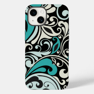 Coque Case-Mate iPhone Turquoise Floral Grilles iPhone 14 Coque