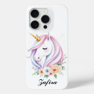 Coque Case-Mate iPhone Unicorne personnalisée coque iphone floral 15 pro