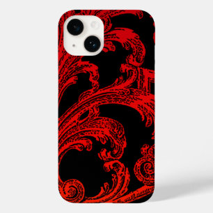 Coque Case-Mate iPhone Unique Vintage Swirl Ombre Red Design coque iphone