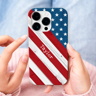 Coque Case-Mate iPhone USA Patriotic Stars & Stripes Rustic American Flag