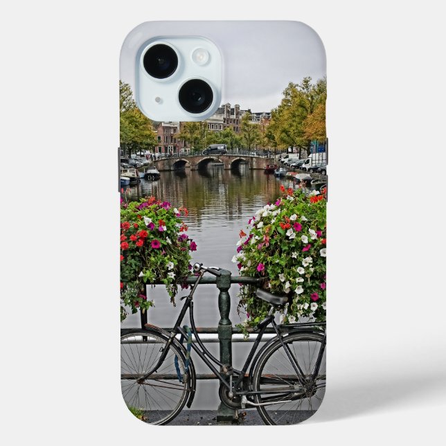 Coque Case-Mate iPhone Vélo - Canal - Amsterdam - iPhone 15 Coque (Verso)