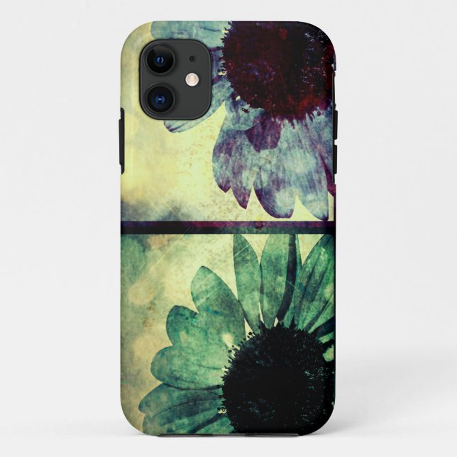 Coque Case-Mate iPhone Vert et bleu Sunflowers Art iPhone 5 Coque (Dos)